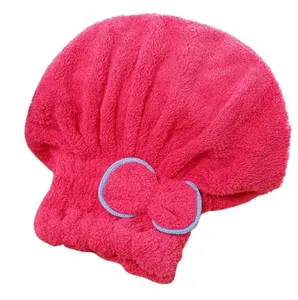 Hair Towel Shower Cap with Bow – Quick Dry, Soft & Absorbent