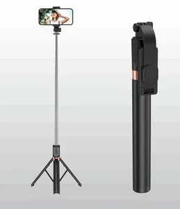 R1L LONG ALUMINIUM SELFIE STICK WITH TRIPOD & BLUETOOTH REMOTE – MADE FOR FLEXIBILITY