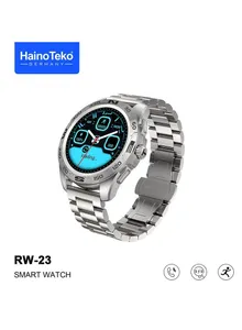 Haino Teko Germany RW 23 Smartwatch Round Shape Stainless Chain and HD Full Screen