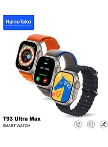 Smart Watch With Biggest Screen And 3 Pairs Strap T93 Ultra Max